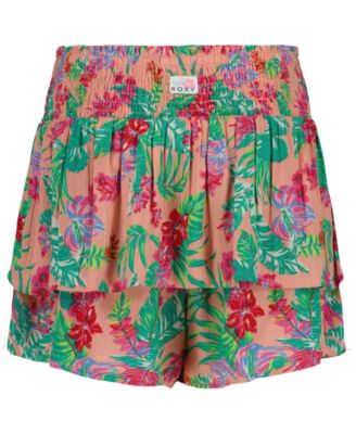 Girls' 7-16 Elastic Waistband Tiered Mini Skort