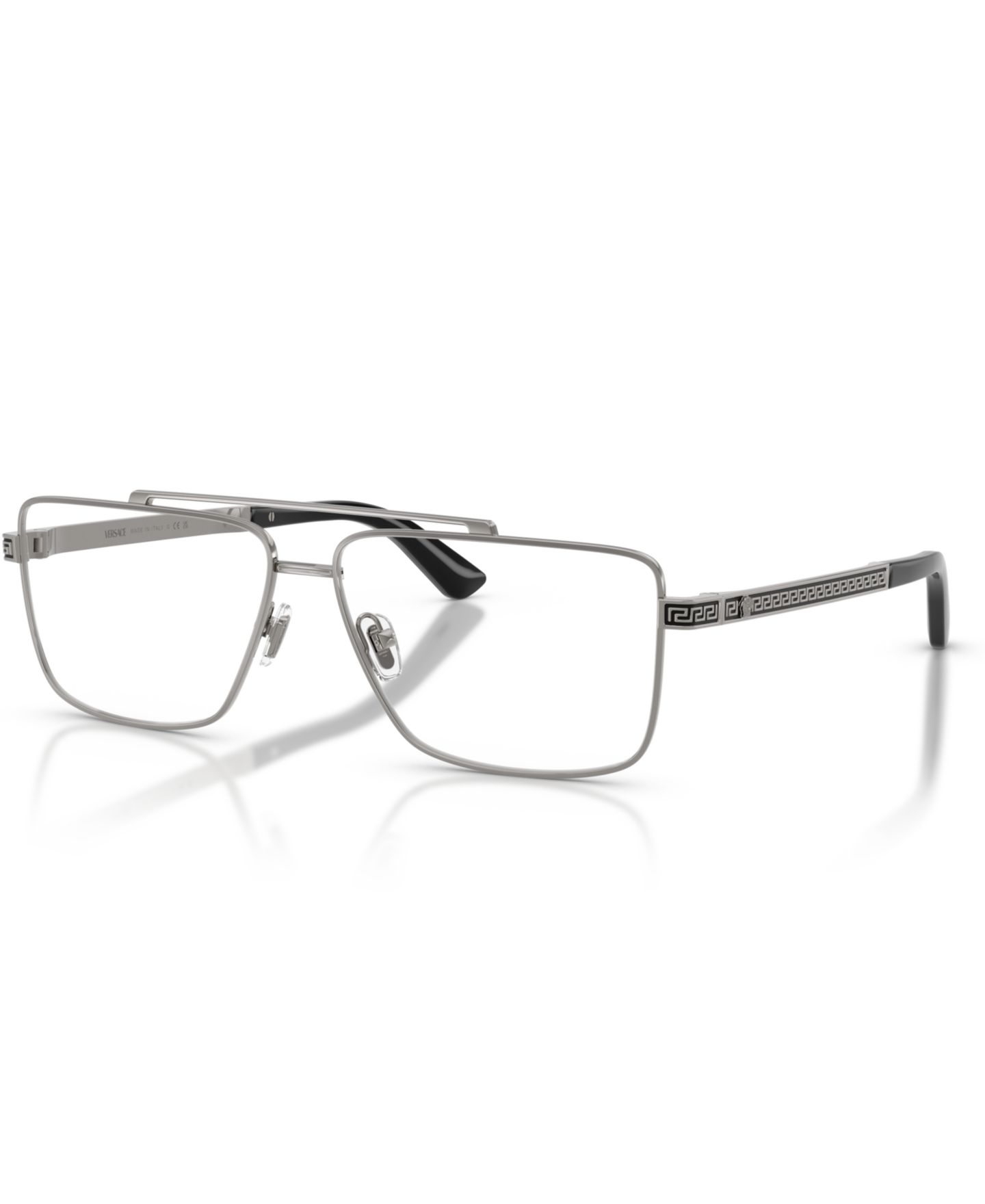 Мужские очки Versace Man Rectangle Metal VE1315 Eyeglasses, цвет: Графитовый металлик — фото 1