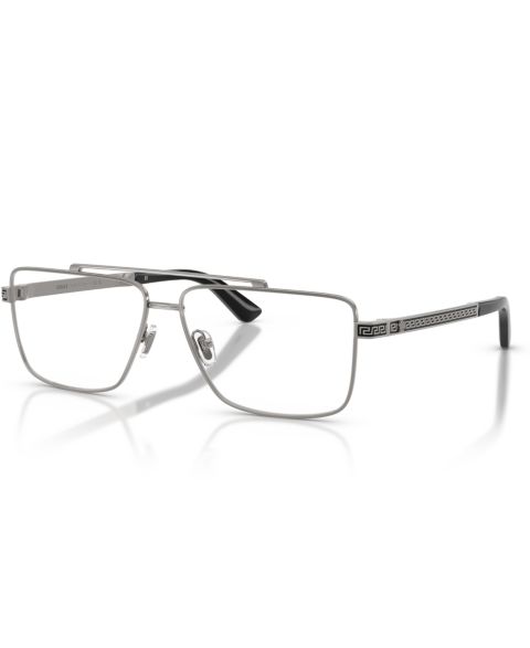 Мужские очки Versace Man Rectangle Metal VE1315 Eyeglasses, цвет: Графитовый металлик