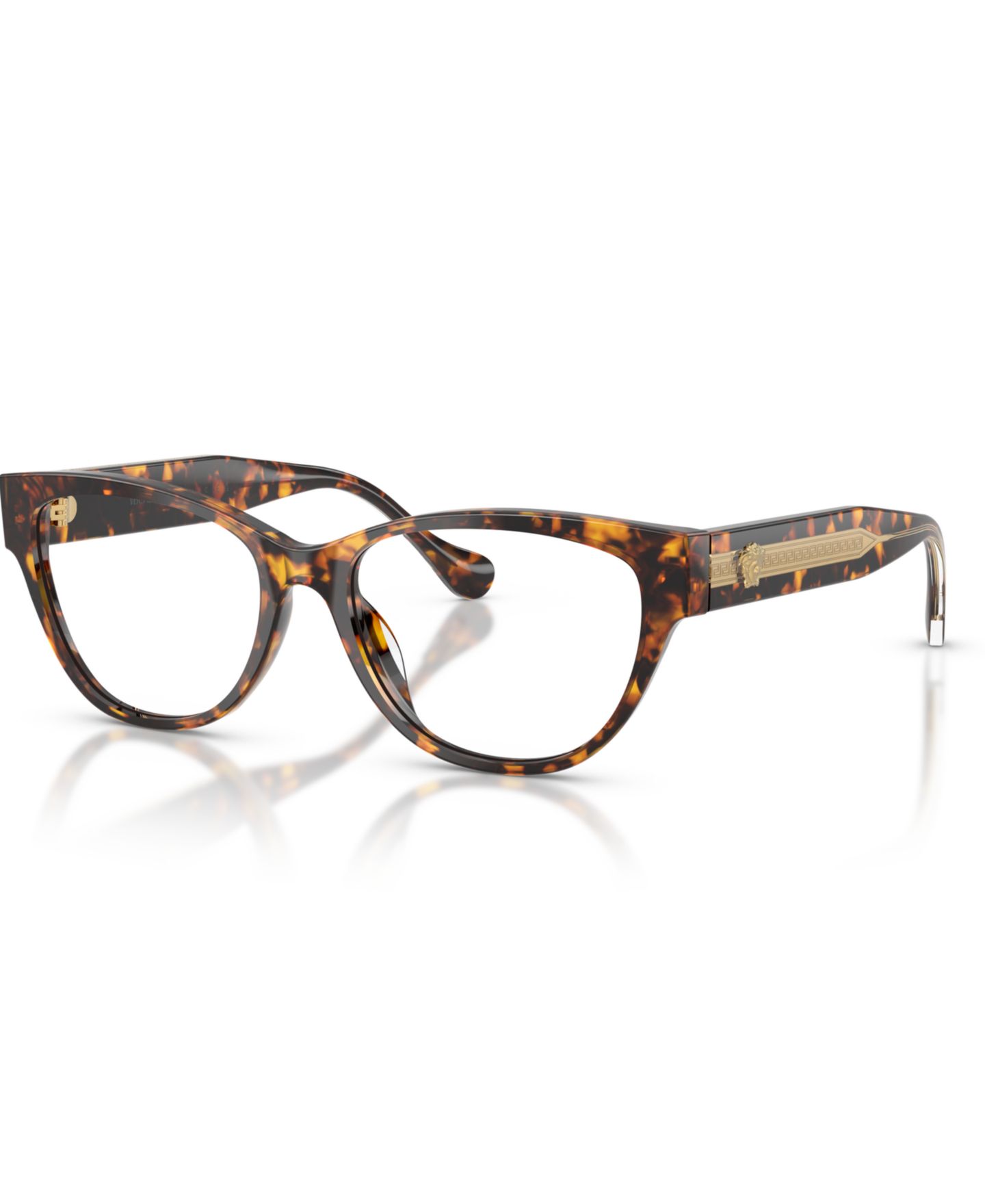 Женские очки Versace Woman Cat Eye Plastic VE3389U Eyeglasses, цвет: Гавана жёлтый — фото 1