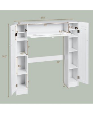 Wooden Over The bath fixture Bathroom Storage Cabinet Organizer