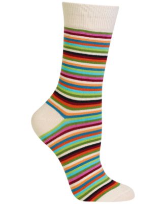Hot Sox Women's Stripe Fashion Crew Socks - Macy's