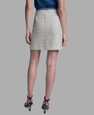 Women's Denim Braid Knee Length Skirt