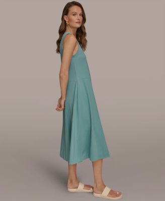 Women's Crewneck Midi Cotton Dress