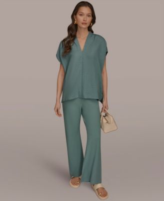 Women's Linen V-Neck Linen Top