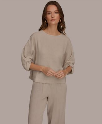 Women's Boat Neck Cotton Blouse