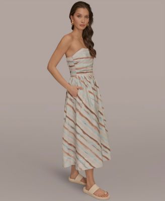 Women's Strapless Midi Dress