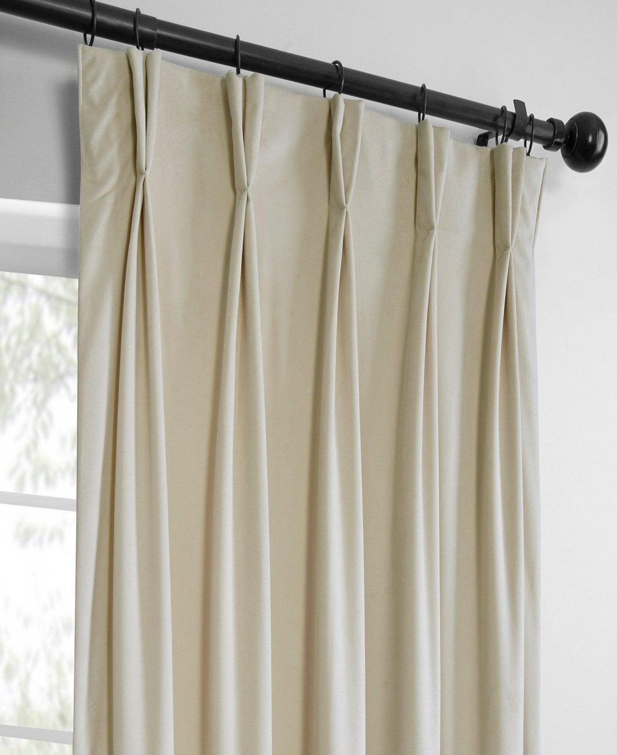 Half Price Drapes French Pleat Heritage Plush Velvet Room Darkening Curtain