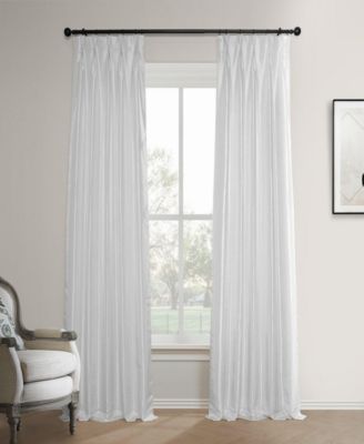 French Pleat Faux Silk Taffeta Blackout Curtain