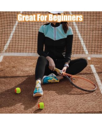 Pack of 20 Low Compression Training Tennis Balls for Kids and Beginners with Durable Felt and Mesh Carrying Bag