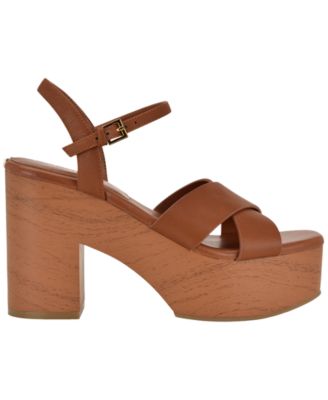 Women's Qeelin Criss-Cross High Block Heel Platform Sandals