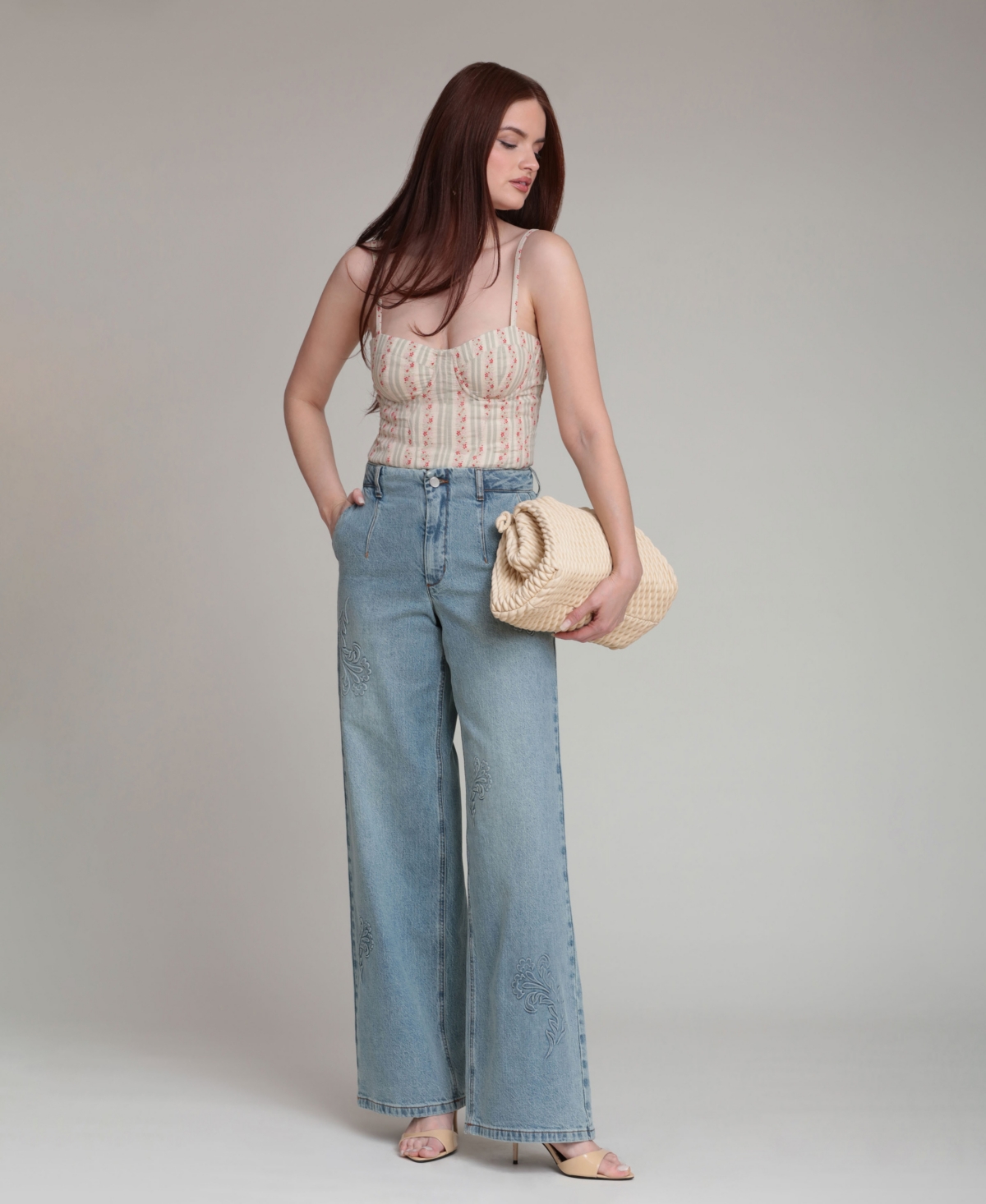 Avec Les Filles Women's Mid-Rise High Curve Jeans