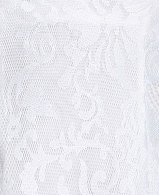 Junior's Embroidered Ruffle Hem Dress