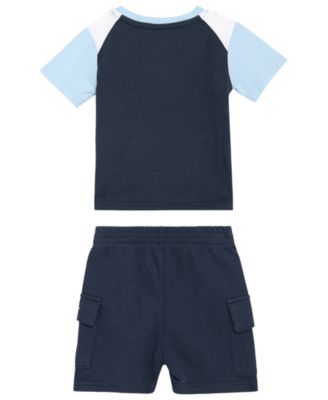 Baby Boys' Crewneck T-Shirt and Elastic Shorts, 2-Peice Set