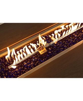 54" Propane Fire Pit Table w/ Rain Cover, 50,000 BTU Rectangular Heater