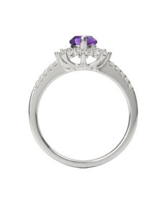 3-Pc. Amethyst (3 ct. t.w.) & Lab Grown White Sapphire (1-7/8 ct. t.w.) Ring, Earring & Necklace in Sterling Silver (also in Other Gemstones)