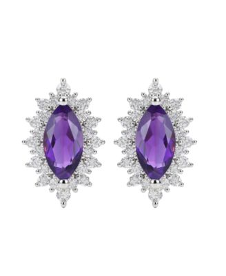 3-Pc. Amethyst (3 ct. t.w.) & Lab Grown White Sapphire (1-7/8 ct. t.w.) Ring, Earring & Necklace in Sterling Silver (also in Other Gemstones)
