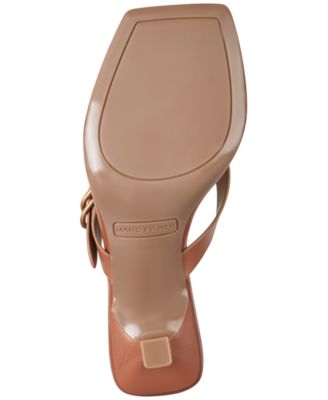 Women's Calais Buckle Slip-On Kitten Heel Dress Sandals