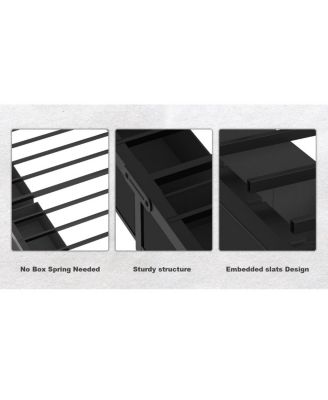 Corner Bed Frame Twin Daybed with Storage Drawers & LED Light