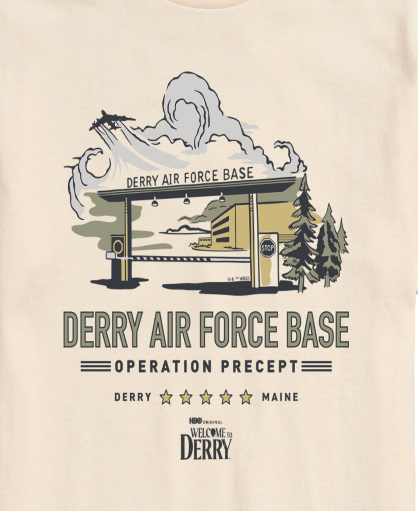 Мужская футболка AIRWAVES Welcome to Derry Air Force Short-Sleeve Graphic, цвет: Кремовый — фото 3