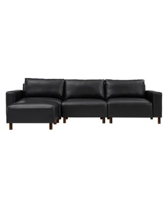 Modern Luxury Sectional Sofa Couch with Convertible Ottoman