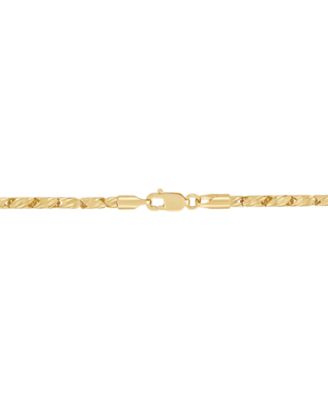 Solid Oval Link Chain Necklace in 10k Yellow Gold