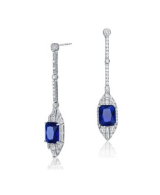 Dazzling White Gold Plated Cubic Zirconia Statement Earrings