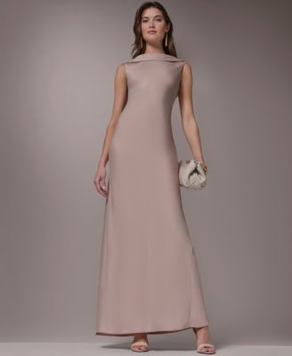Women's Boat Neck Ball Gown