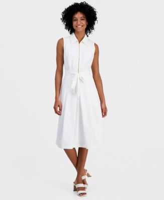 Robbie Bee Women's Zippered Sleeveless Dress - Macy's