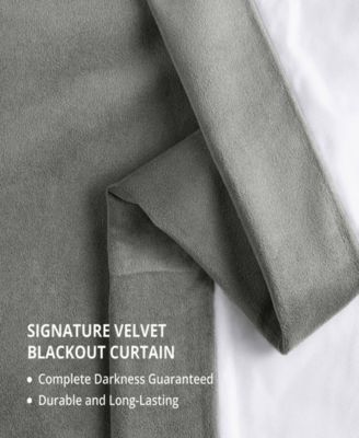 Silver Grey Signature Velvet Blackout Curtain