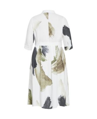 Women's Angel Print Shirt Dress