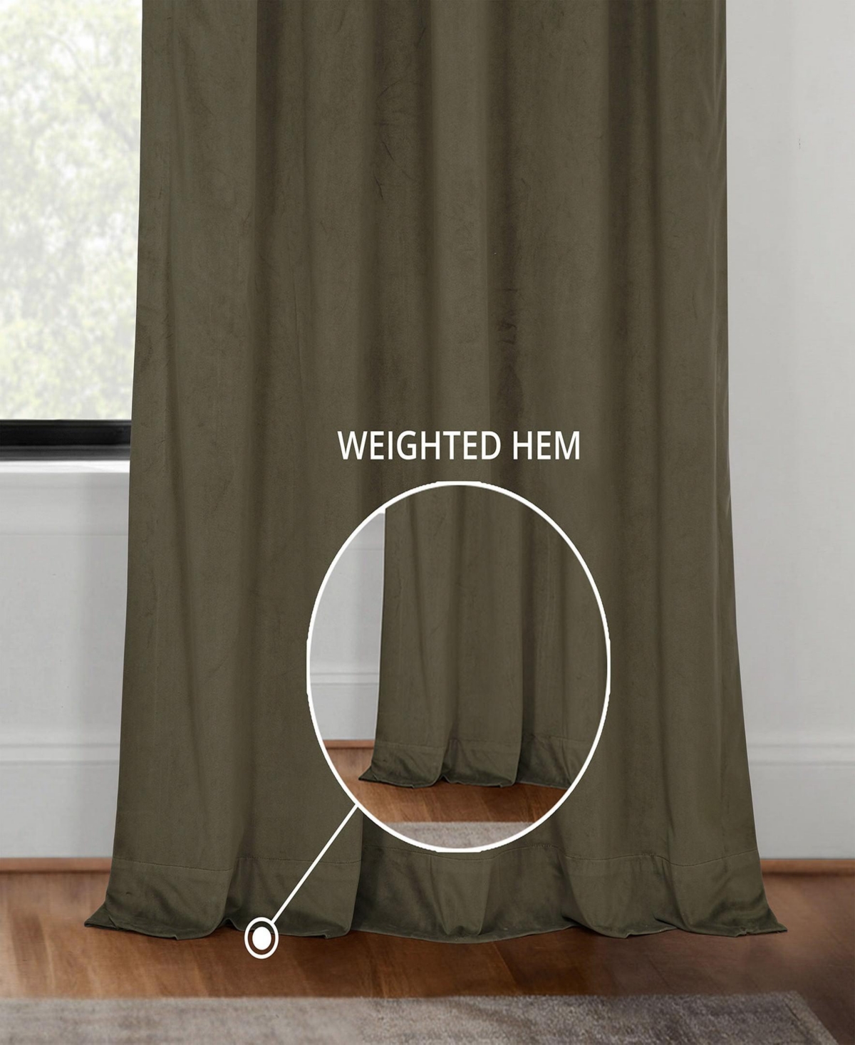 Half Price Drapes Hunter Green Grommet Signature Velvet Blackout Curtain