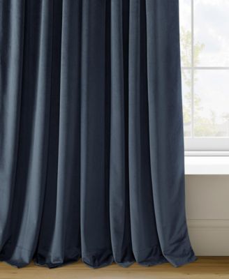 Midnight Blue Grommet Signature Velvet Blackout Curtain