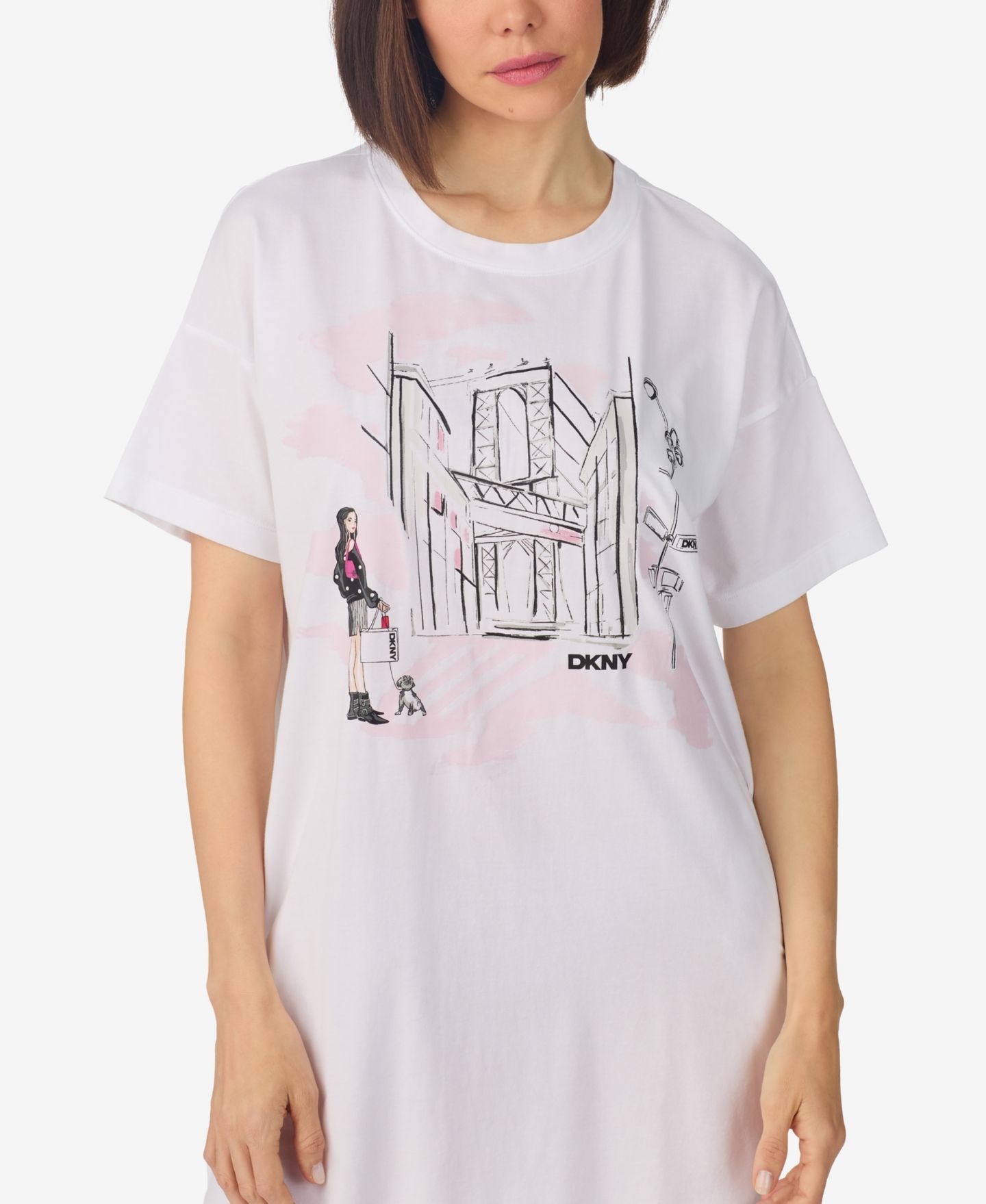 Сорочка Sleepwear, короткий рукав — DKNY, цвет: Белый — фото 3