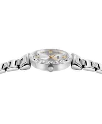 Women's Mini Vanity Silver Stainless Steel Bracelet Watch, 27mm