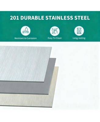 Stainless Steel Workbench with Shelves for Kitchen, Garage, Workshop