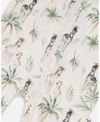 Baby Boys Cotton Jersey One-Piece Pyjama Zebra Print