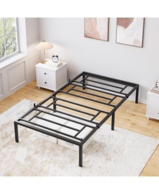 16 Inch Bed Frame No Box Spring Needed, Heavy Duty Metal Platform Bed Frame Size for Bedroom Easy Assembly, Noise Free