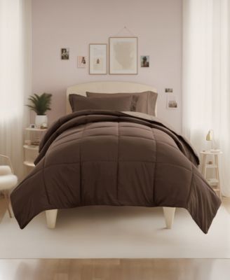 Solid Reversible Dorm 8-Piece Comforter Set, Twin XL