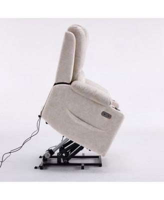  Oversized Power Lift Recliner Massage Chair for Elderly, USB/Type-C Ports