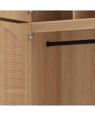  8-Door Rattan Wardrobe with Flexible Storage