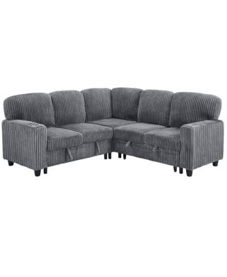 Streamdale L-Shaped Sectional Sofa Bed with Pull-Out Bed & Storage