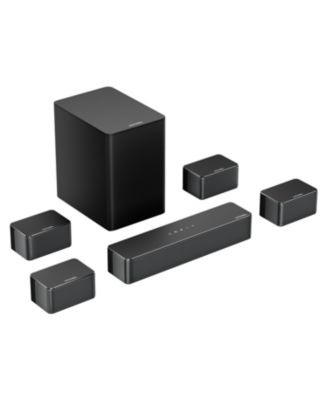 7.1ch Soundbar with Wireless Subwoofer, Surround Sound System for TV, App Control, 410W Peak Power, 4 Wired Surround Speakers, Poseidon D70