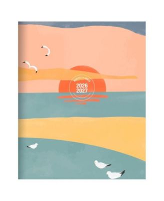 July 2026 - June 2027 Sunset & Seagulls Medium Monthly Planner