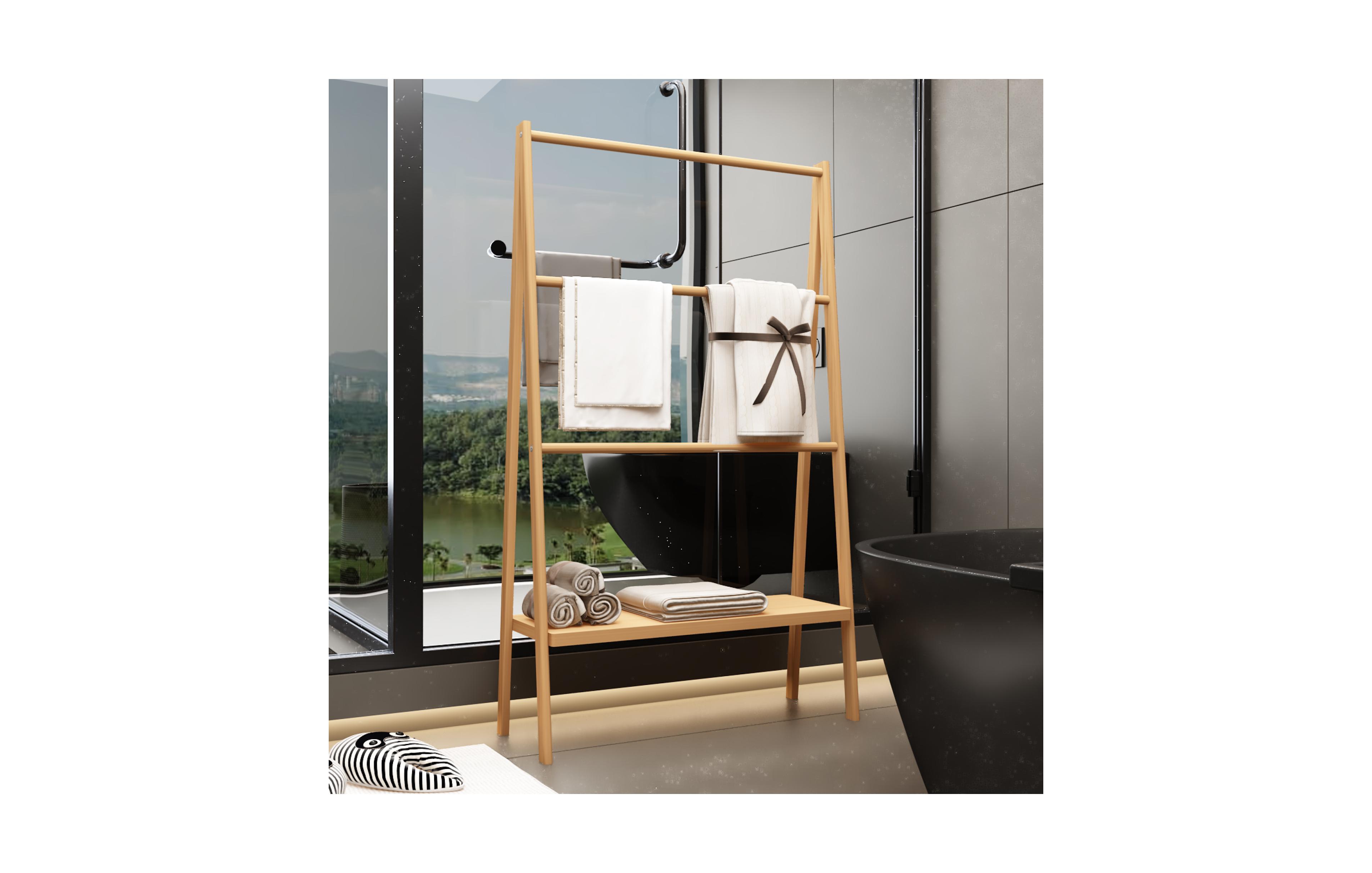 Rainsken Bamboo Ladder Towel Rack