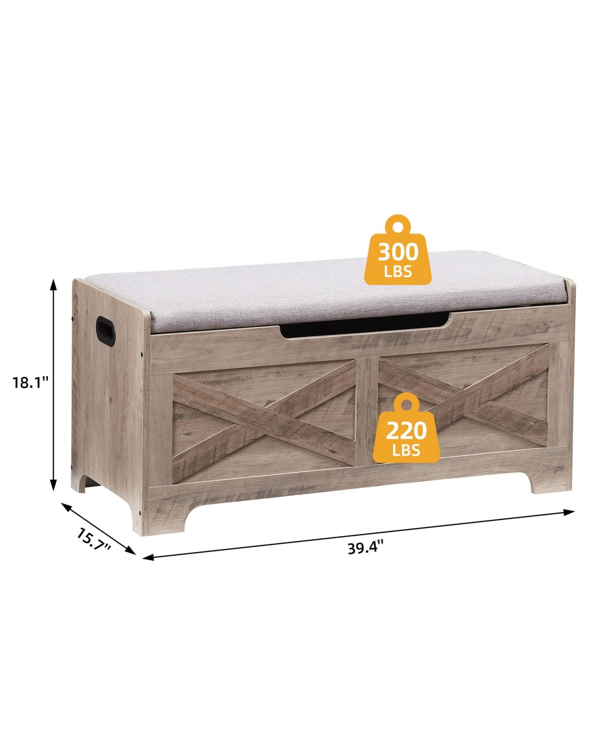 gaomon 300LBS Capacity Retro Storage Chest