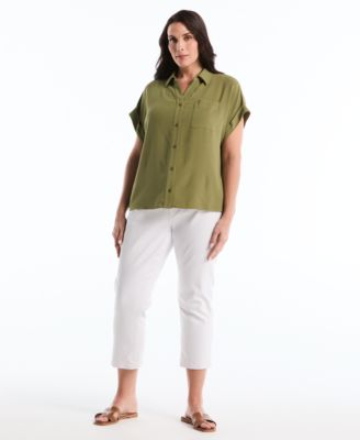 Plus Size Roll Short-Sleeve Shirt