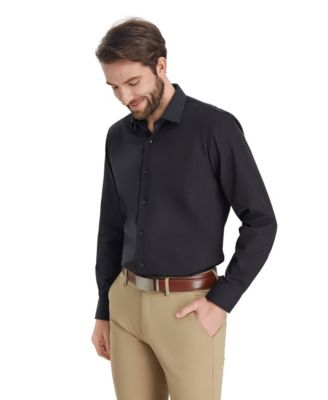 Men's Slim-Fit Solid Dress Shirt