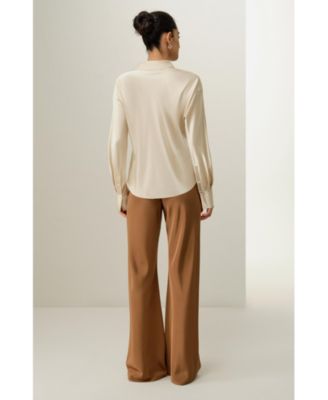 Women's Bias Cut Silk Shirt