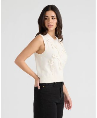 Women's Vest with Crochet Detail